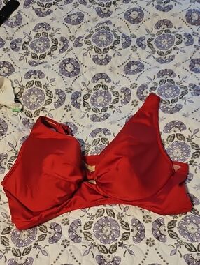 Red Women's Knot  Bikini Top